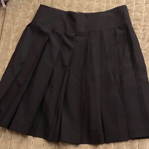 Theory Black Pleated Skirt — A-Line Skater Style